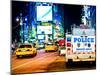 Yellow Cabs and Police Truck at Times Square by Night, Manhattan, New York, US, Colors Night-Philippe Hugonnard-Mounted Premium Photographic Print