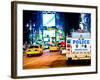 Yellow Cabs and Police Truck at Times Square by Night, Manhattan, New York, US, Colors Night-Philippe Hugonnard-Framed Photographic Print