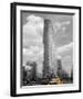 Yellow Cabs at Flatiron Building-Igor Maloratsky-Framed Art Print