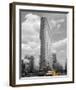 Yellow Cabs at Flatiron Building-Igor Maloratsky-Framed Art Print