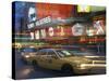 Yellow Cabs on the Street at Night, Times Square, New York, USA-null-Stretched Canvas