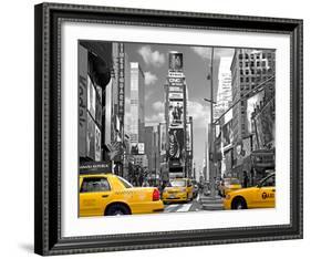 Yellow Cabs, Times Square-Igor Maloratsky-Framed Art Print