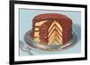 Yellow Cake with Chocolate Frosting, Three Layers-null-Framed Art Print