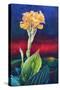 Yellow Canna Lily-Frances Ferdinands-Stretched Canvas