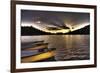 Yellow Canoes-Bob Larson-Framed Art Print