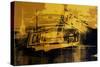 Yellow Car and Street Sign-David Studwell-Stretched Canvas