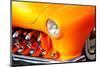 Yellow Car Fender & Headlight-null-Mounted Art Print