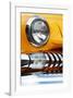 Yellow Car Fender & Headlight-null-Framed Art Print