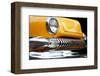 Yellow Car Grill & Headlight-null-Framed Art Print