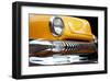 Yellow Car Grill & Headlight-null-Framed Art Print