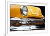 Yellow Car Grill & Headlight-null-Framed Art Print