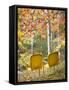 Yellow Chairs and Fall Foliage-Owaki - Kulla-Framed Stretched Canvas