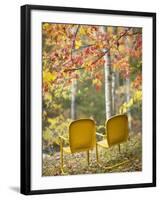 Yellow Chairs and Fall Foliage-Owaki - Kulla-Framed Photographic Print