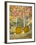 Yellow Chairs and Fall Foliage-Owaki - Kulla-Framed Photographic Print