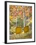 Yellow Chairs and Fall Foliage-Owaki - Kulla-Framed Photographic Print