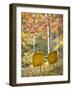 Yellow Chairs and Fall Foliage-Owaki - Kulla-Framed Photographic Print