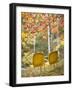 Yellow Chairs and Fall Foliage-Owaki - Kulla-Framed Photographic Print