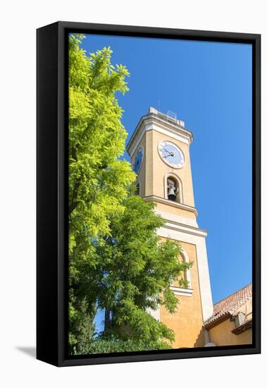 Yellow church, Eze, Provence, France-Jim Engelbrecht-Framed Stretched Canvas