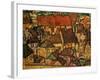 Yellow City, 1914-Egon Schiele-Framed Giclee Print