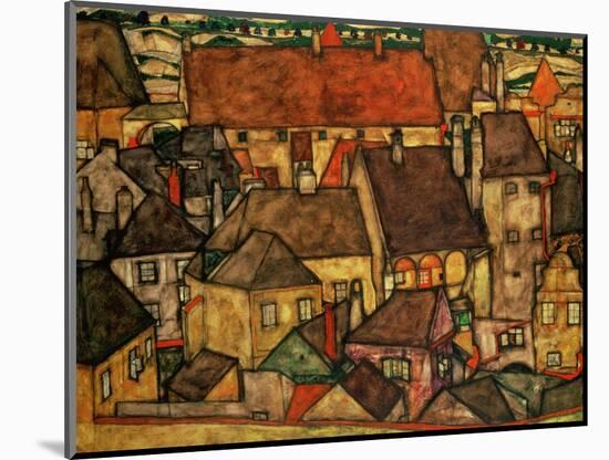 Yellow City, 1914-Egon Schiele-Mounted Giclee Print