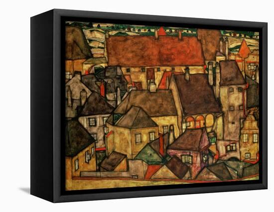 Yellow City, 1914-Egon Schiele-Framed Stretched Canvas