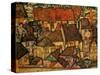 Yellow City, 1914-Egon Schiele-Stretched Canvas