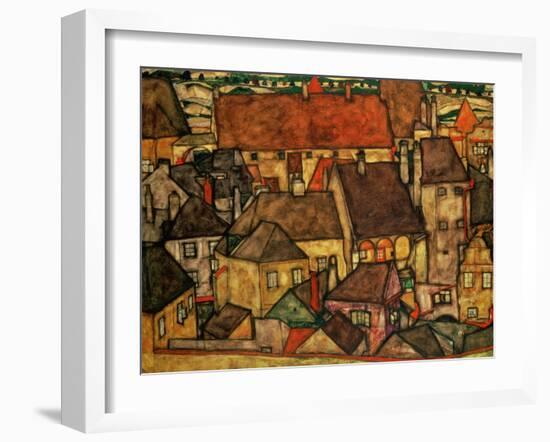 Yellow City, 1914-Egon Schiele-Framed Giclee Print