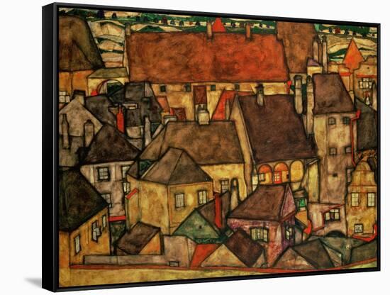 Yellow City, 1914-Egon Schiele-Framed Stretched Canvas