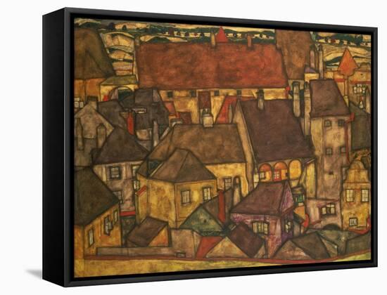 Yellow City, 1914-Egon Schiele-Framed Stretched Canvas