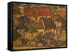 Yellow City, 1914-Egon Schiele-Framed Stretched Canvas
