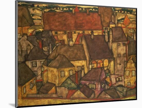 Yellow City, 1914-Egon Schiele-Mounted Giclee Print