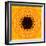 Yellow Concentric Flower Center: Mandala Kaleidoscopic Design-tr3gi-Framed Art Print