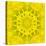 Yellow Concentric Flower Center: Mandala Kaleidoscopic Design-tr3gi-Stretched Canvas