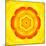 Yellow Concentric Flower Center: Mandala Kaleidoscopic Design-tr3gi-Mounted Art Print