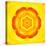 Yellow Concentric Flower Center: Mandala Kaleidoscopic Design-tr3gi-Stretched Canvas