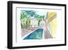 Yellow Conch Dreams in Key West with cool Pool-M. Bleichner-Framed Premium Giclee Print