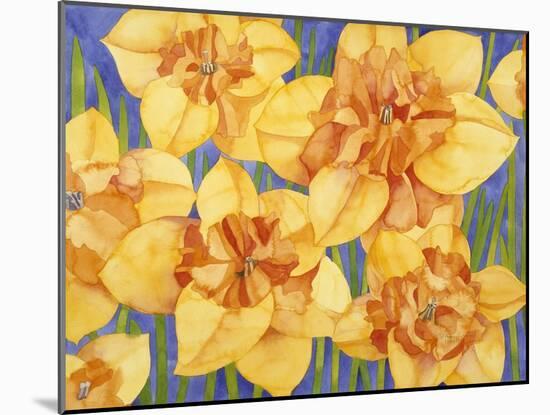 Yellow Daffodils-Mary Russel-Mounted Giclee Print