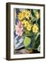 Yellow Daisies in a Green Jug; Marguerites Jaunes, Cruche Verte, 1943 (Oil on Panel)-Louis Valtat-Framed Giclee Print