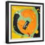 Yellow dot is approaching-Hyunah Kim-Framed Art Print