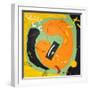 Yellow dot is approaching-Hyunah Kim-Framed Art Print