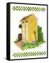Yellow Double Outhouse-Debbie McMaster-Framed Stretched Canvas