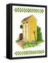 Yellow Double Outhouse-Debbie McMaster-Framed Stretched Canvas