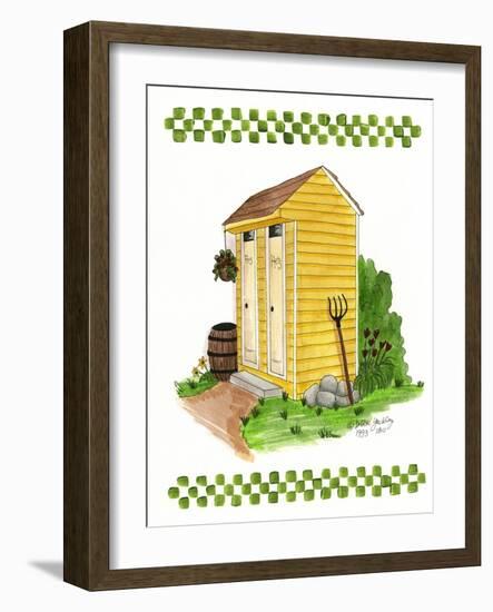 Yellow Double Outhouse-Debbie McMaster-Framed Giclee Print