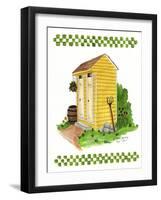 Yellow Double Outhouse-Debbie McMaster-Framed Giclee Print