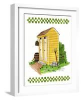 Yellow Double Outhouse-Debbie McMaster-Framed Giclee Print