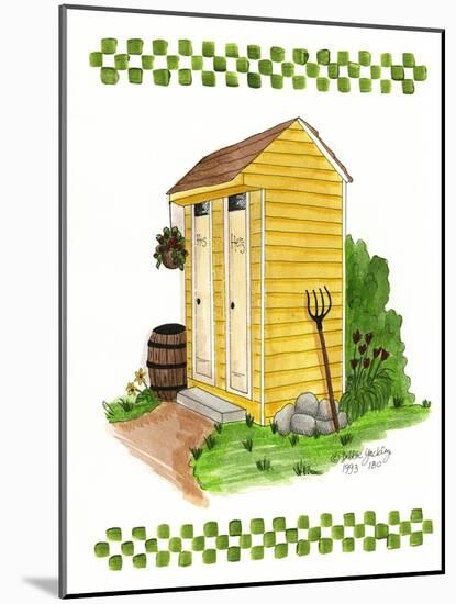 Yellow Double Outhouse-Debbie McMaster-Mounted Giclee Print