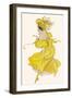 Yellow Dress, Black Mask-null-Framed Art Print