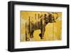 Yellow Elephant-null-Framed Art Print