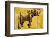 Yellow Elephant-null-Framed Art Print