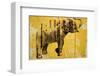 Yellow Elephant-null-Framed Art Print